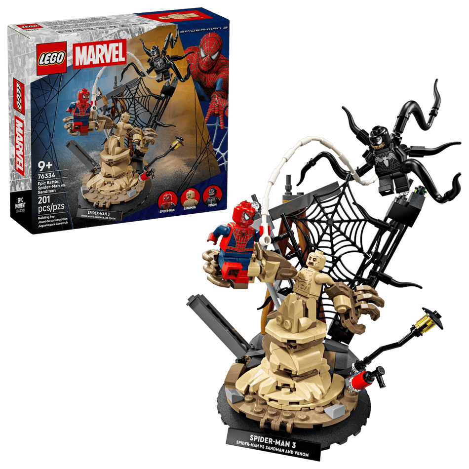 Lego 76334 Marvel - Combat légendaire : Spider-man contre Sandman