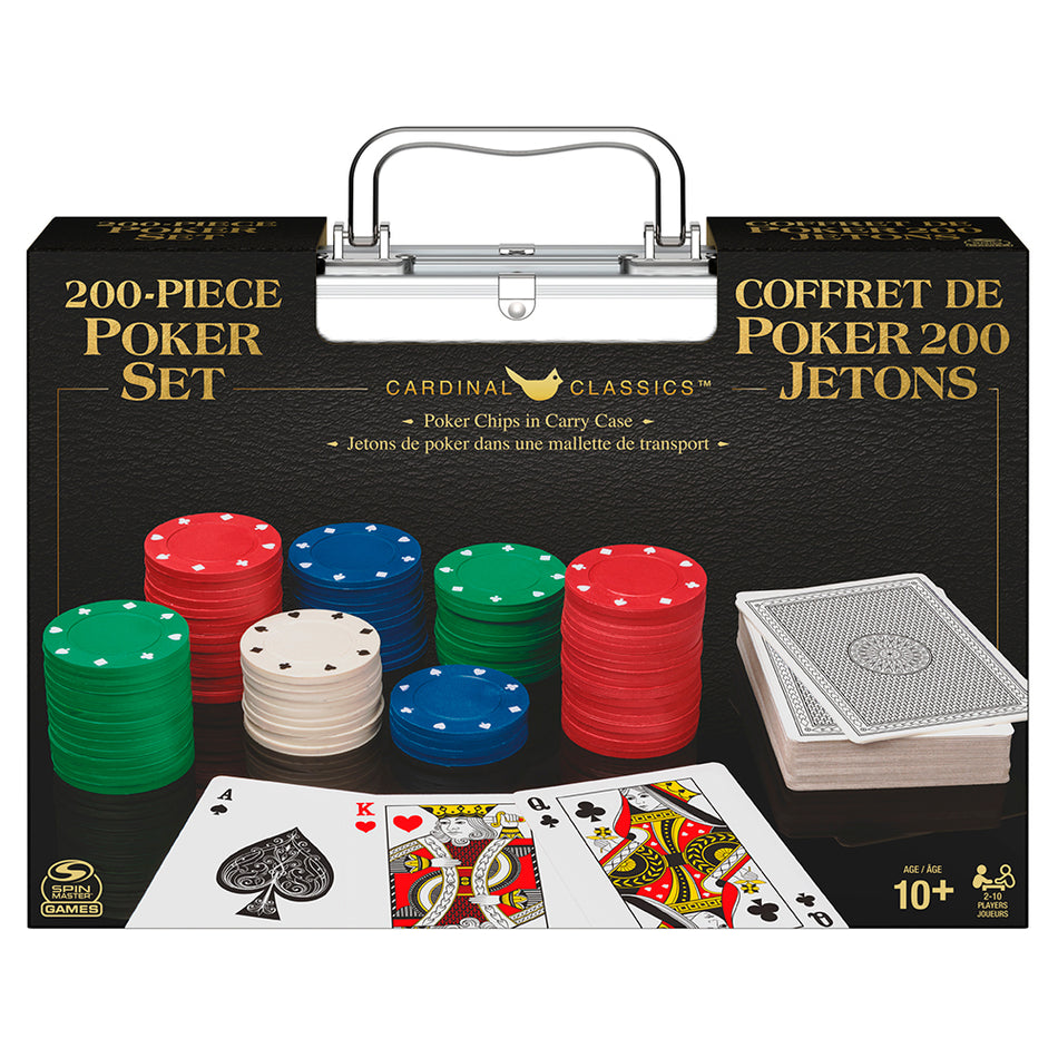 Coffret de poker - 200 jetons dans une valise de transport