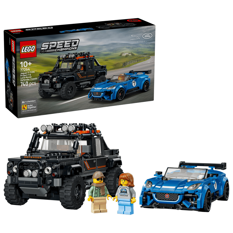 Lego Speed Champions 77264 - La Jaguar Project 7 et le Land Rover Defender