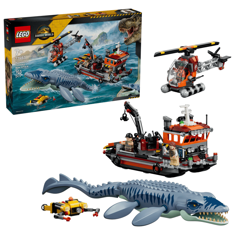 Lego Jurassic World 77983 - L’attaque du bateau par le mosasaure