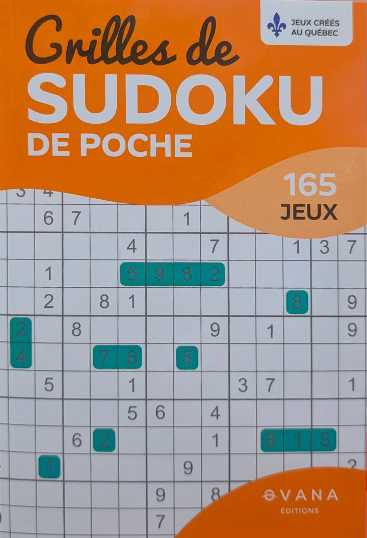 Livre - Grilles de sudoku de poche