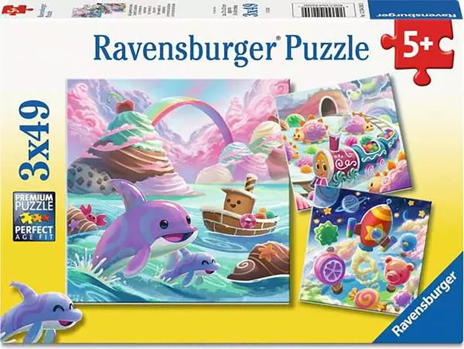 Ravensburger 3 x 49 - Un monde de sucrecries