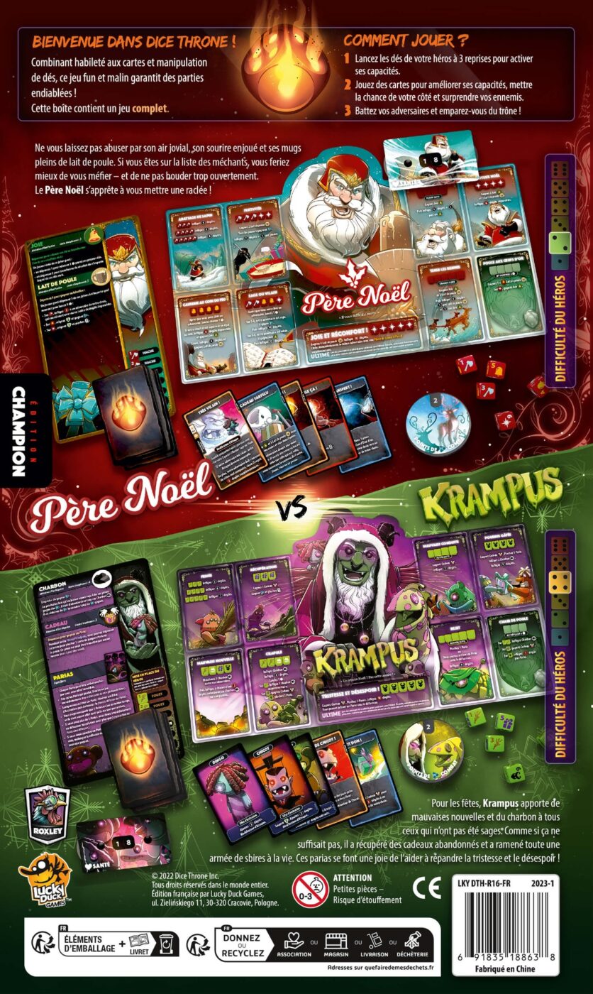 Dice Throne Père Noël VS Krampus (FR)
