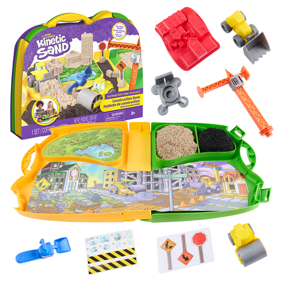 Kinetic Sand - Coffret mallette de construction