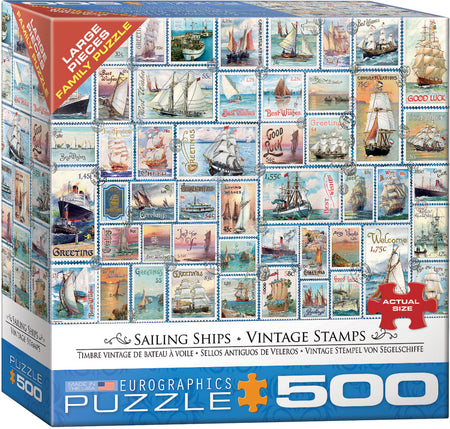 Eurographics 500L - Timbre vintage de bateau à voile