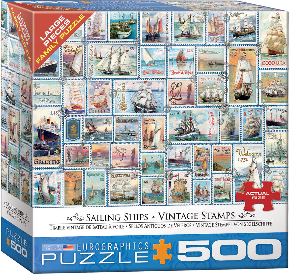 Eurographics 500L - Timbre vintage de bateau à voile