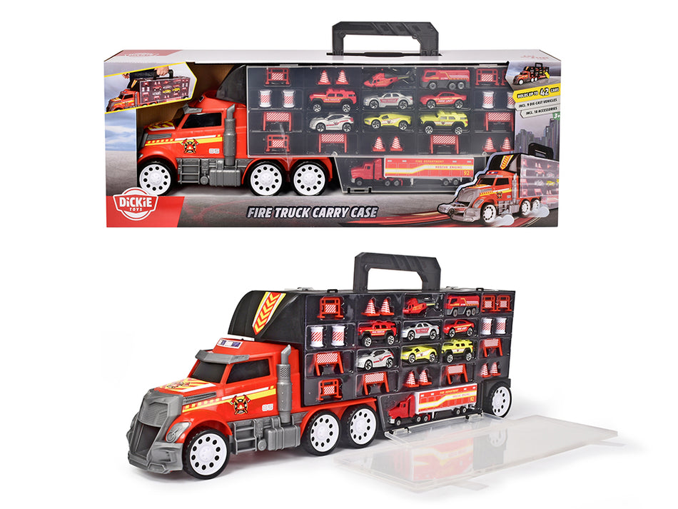 Dickie Toys - Valise de Rangement Camion de Pompier