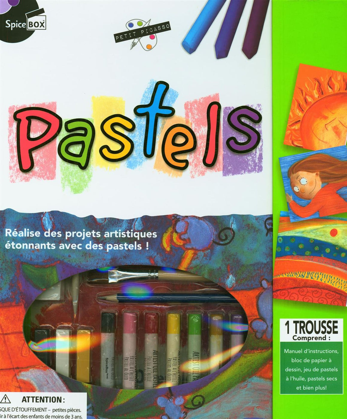 Pastels la trousse avec instructions