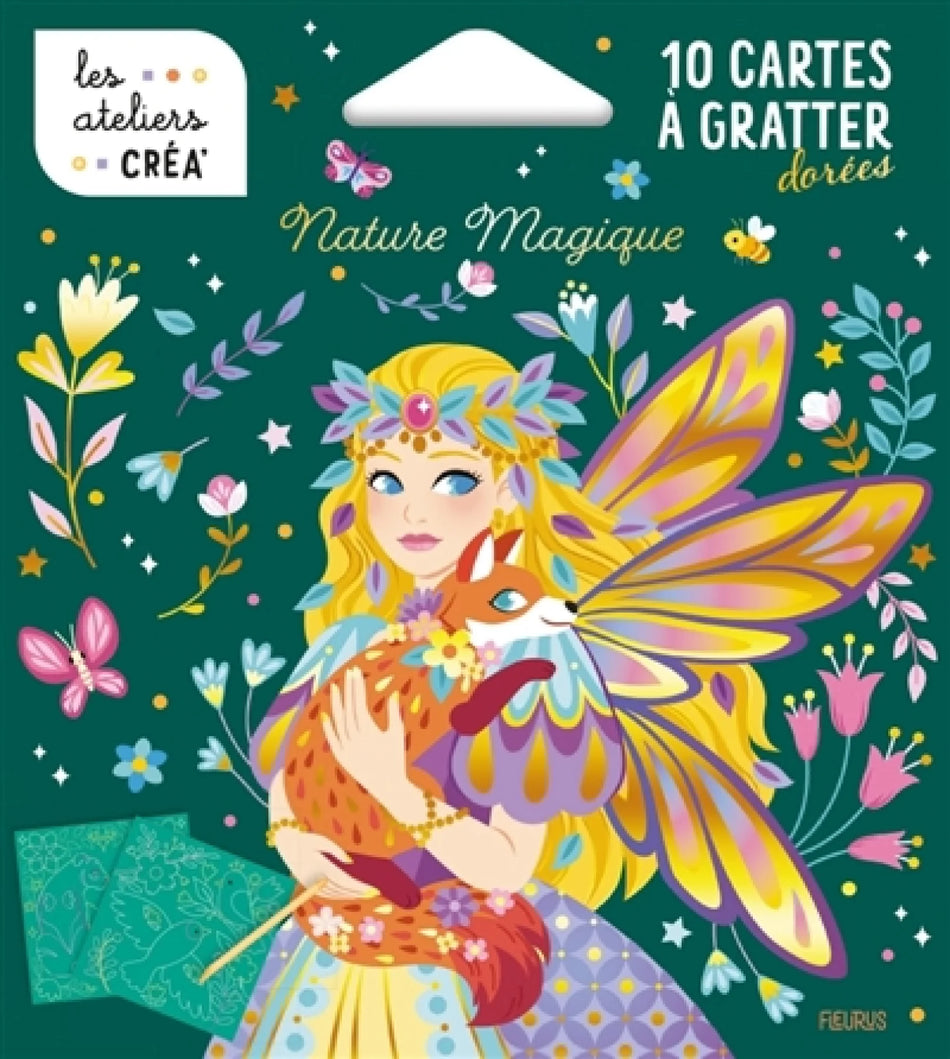 10 cartes à gratter dorées - Nature magique