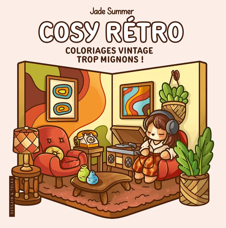 Livre - Cosy Rétro - Coloriage Vintage Trop Mignons!