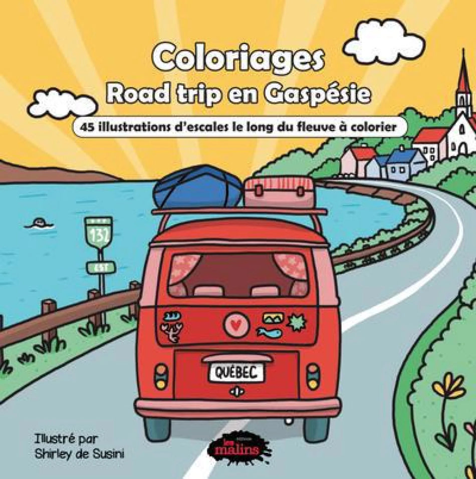 Livre - Coloriages - Road trip en Gaspésie