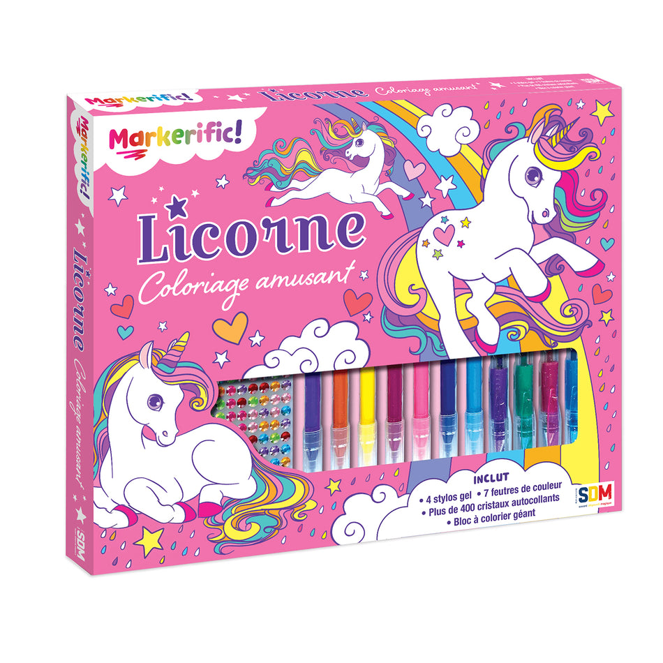 Coloriage amusant - Licorne
