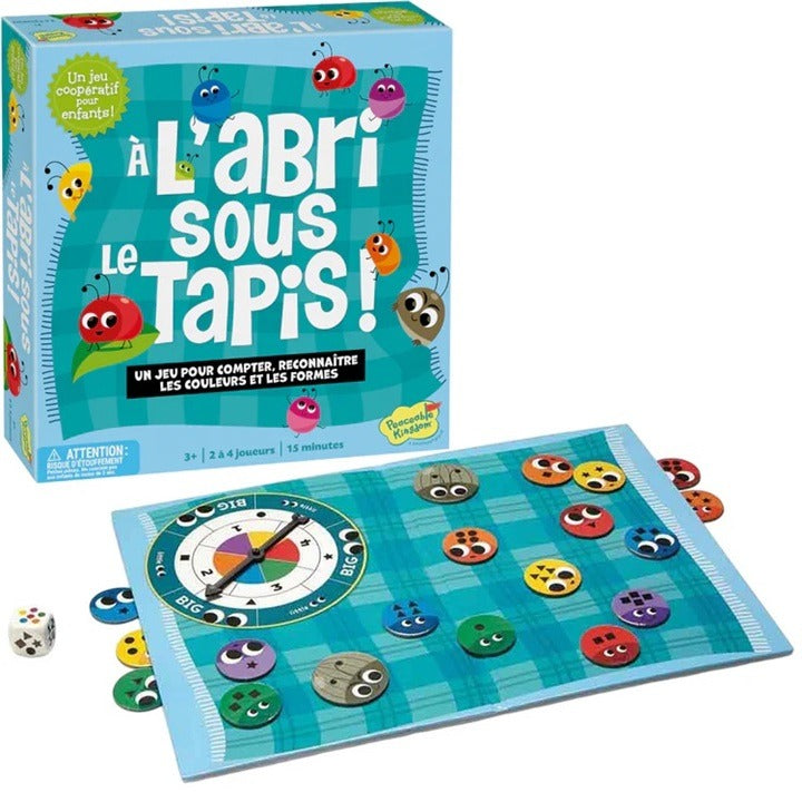 À l'abris sous le tapis