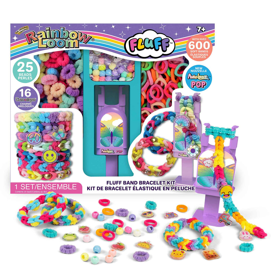 Rainbow loom - Ensemble de bracelet élastique en peluche