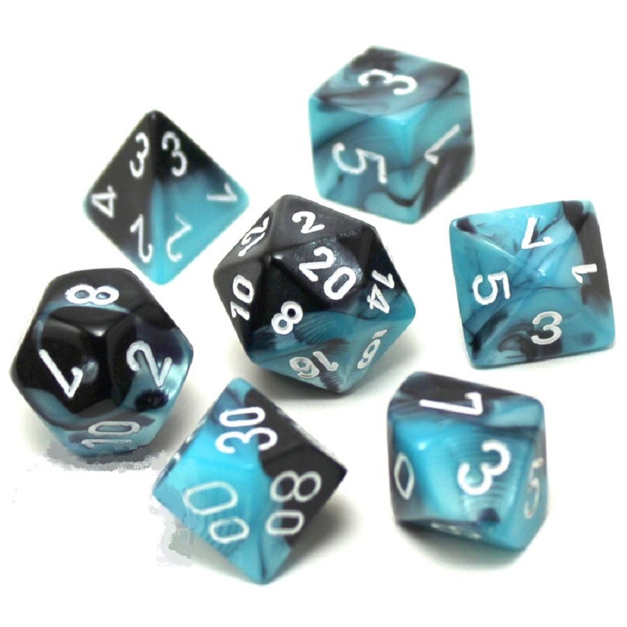 Chessex - Gemini - black-shell/white
