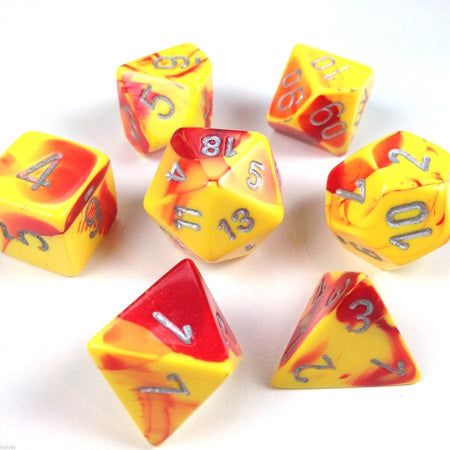 Chessex - Rouge/Jaune Chiffres Argent