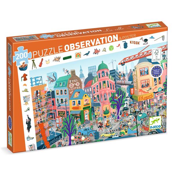 Djeco - Puzzle Observation 200 - La ville