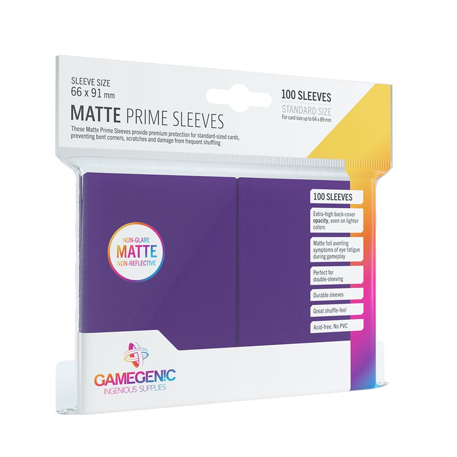 Gamegen!c 100 Matte Prime Sleeves - Standard 66x91 - Mauve/Purple