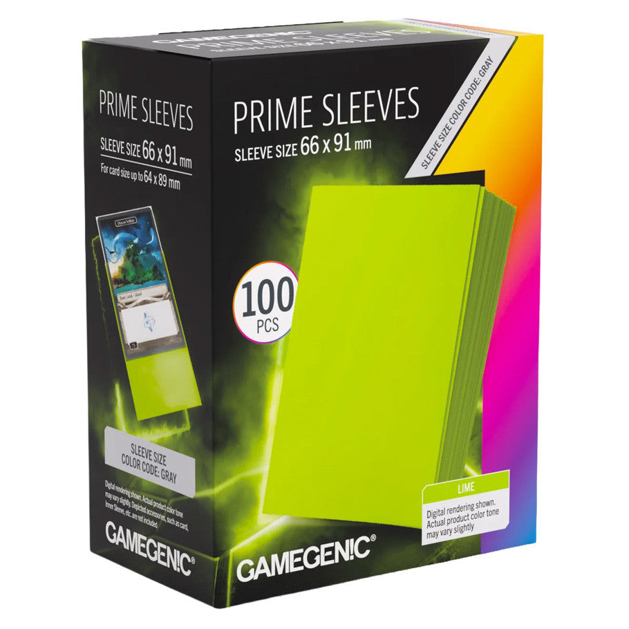 Gamegen!c 100 Prime Sleeves - Lime 66 x 91