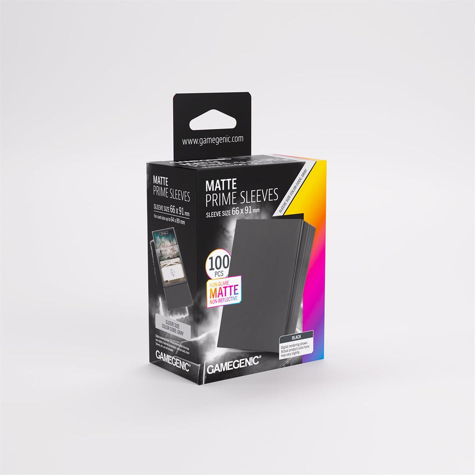 Gamegen!c Matte Prime Sleeves - Black 66 x 91