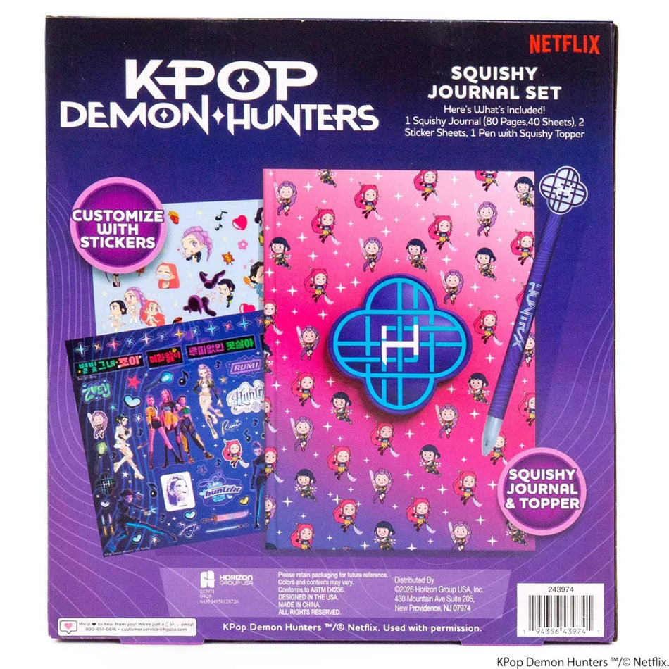 Kpop Demon Hunters - Ensemble de journal squishy