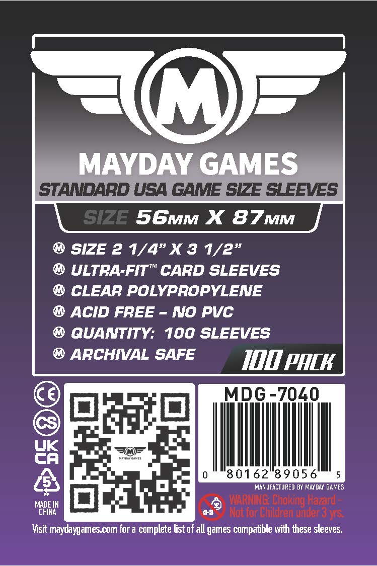 Mayday Sleeves 56x87mm Standard 100 Pk