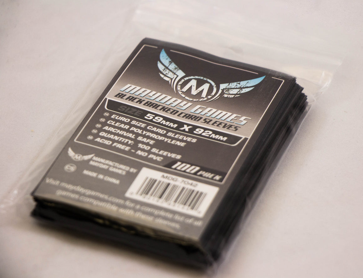 Mayday Sleeves 59x92mm Noir 100pk