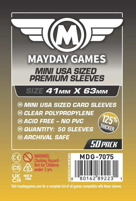 Mayday Sleeves 41x63mm Premium 50pk