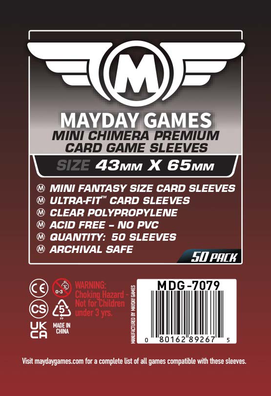 Mayday Sleeves 43x65mm Premium 50pk