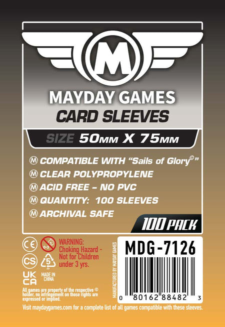 Mayday Sleeves 50x75mm Standard 100pk