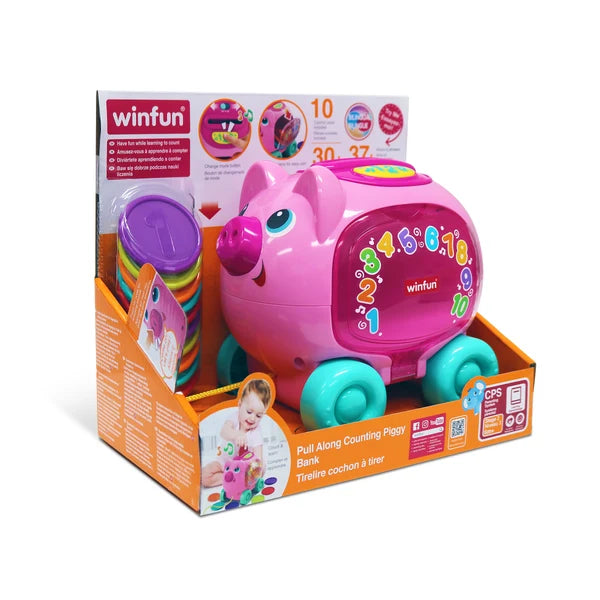 Winfun - Tirelire cochon à tirer