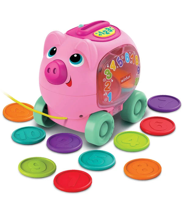 Winfun - Tirelire cochon à tirer