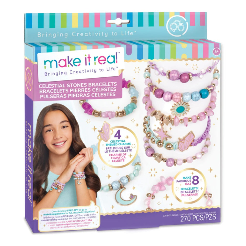 Make it Real - Bracelet pierre celeste