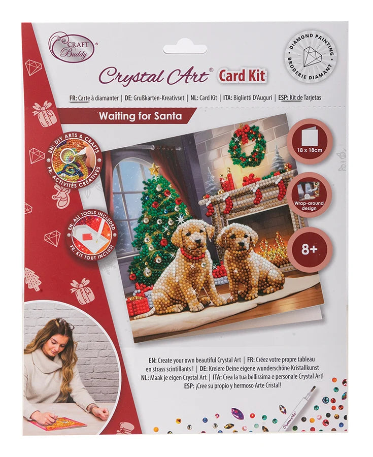 Crystal Art Card Kit: Waiting for Santa