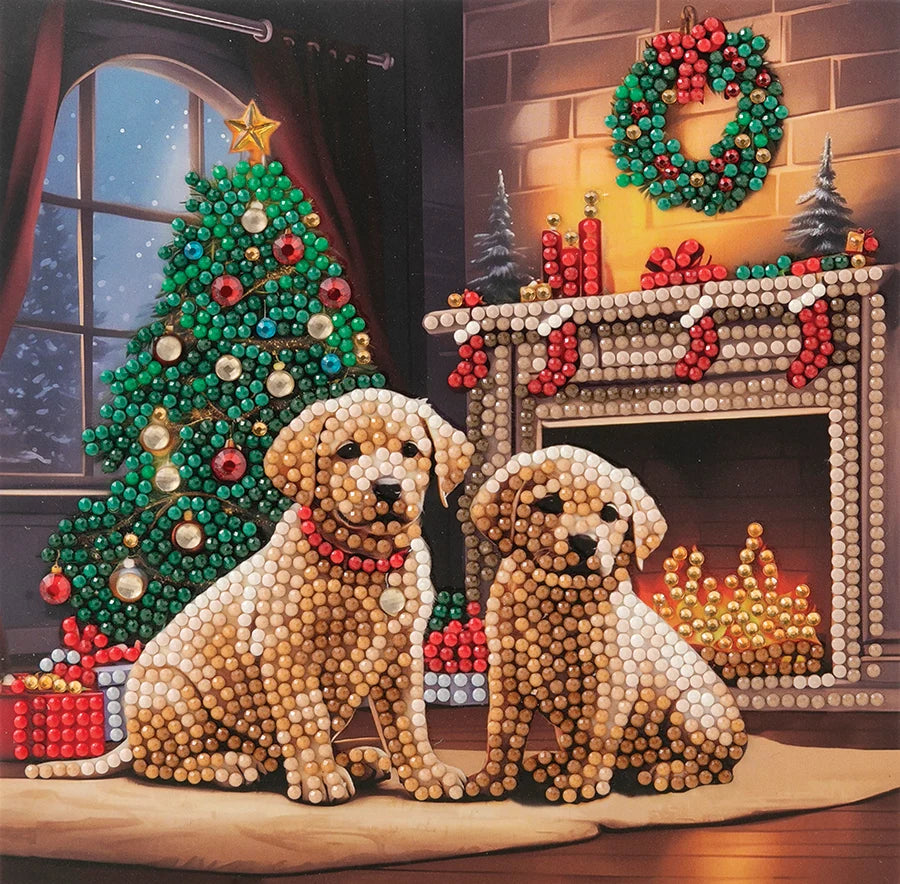 Crystal Art Card Kit: Waiting for Santa