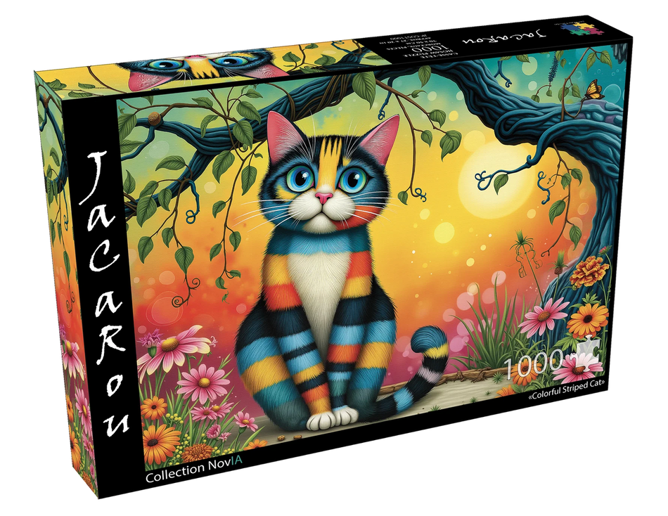 JaCaRou 1000 - Colorful Striped Cat
