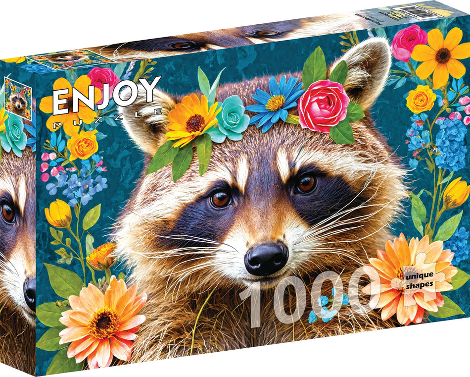 Enjoy 1000 - Floral Racoon