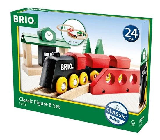 *****Ensemble de train de bois classique en forme de 8