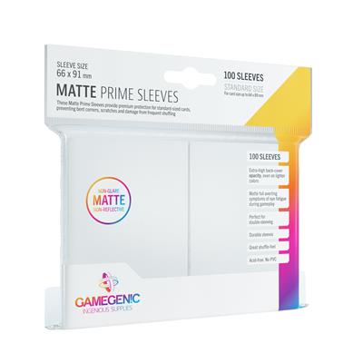 Gamegen!c 100 Matte Prime Sleeves - Standard 66x91 - Blanc/White