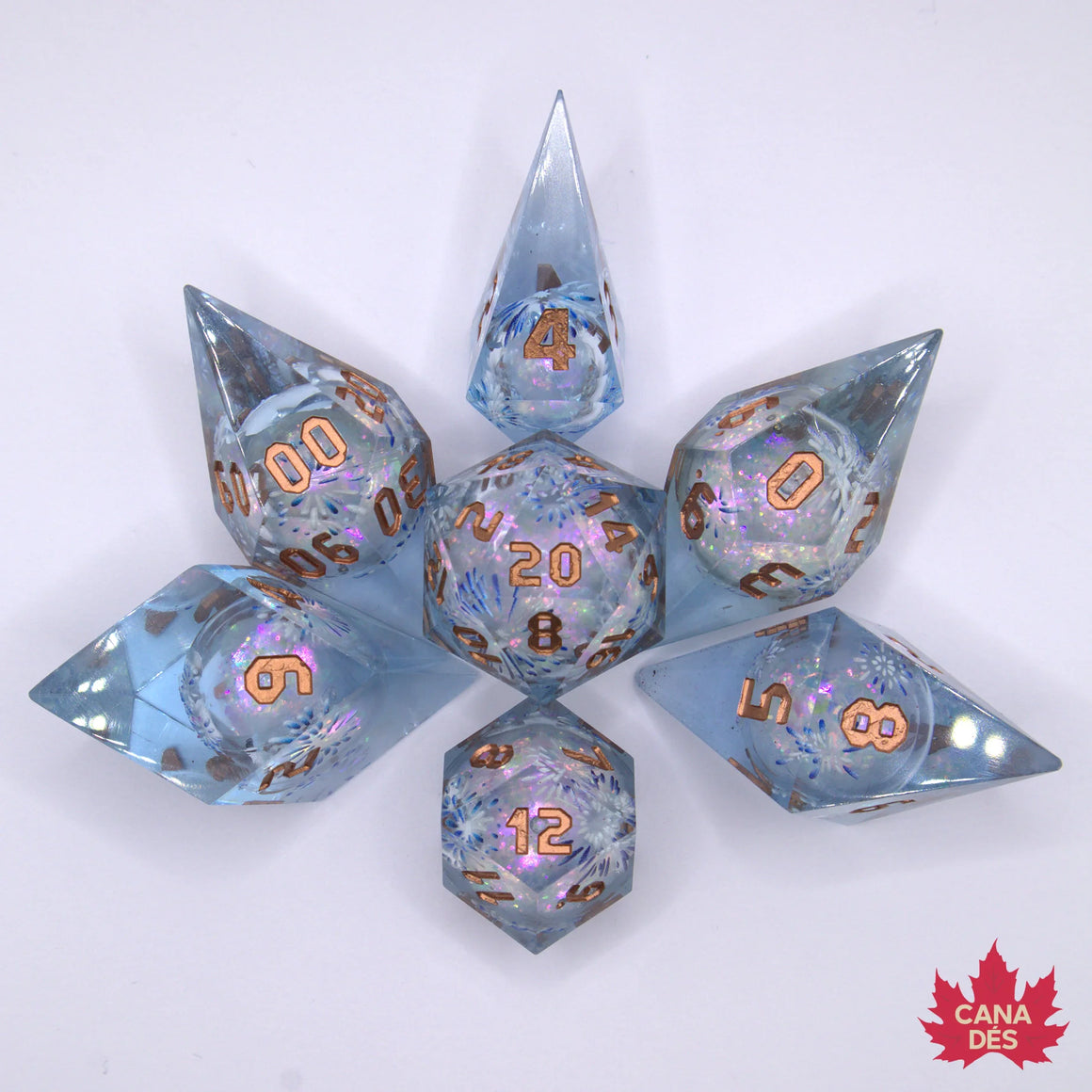 Dés Cristaux Enchantés Glaçons Fluides