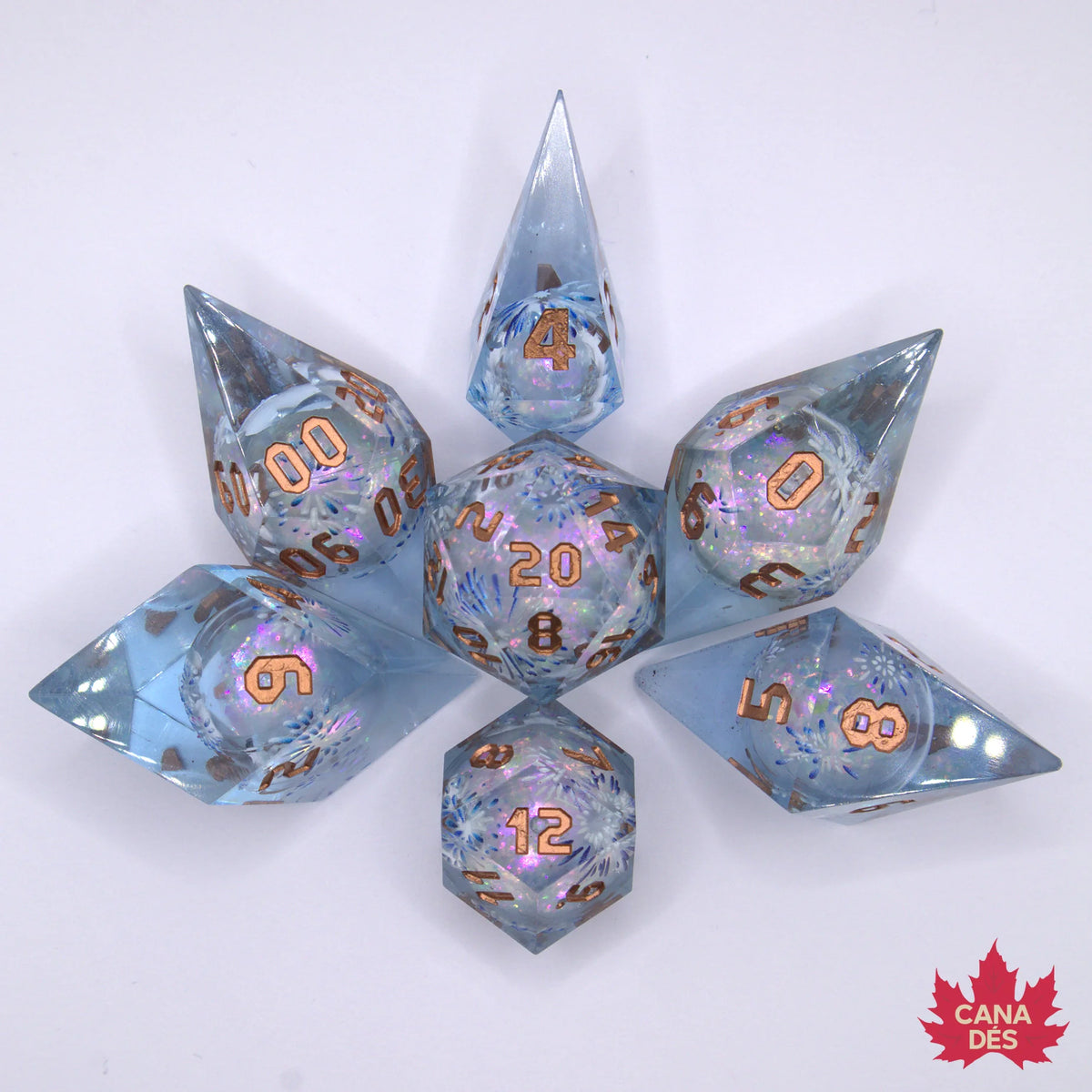 Dés Cristaux Enchantés Glaçons Fluides