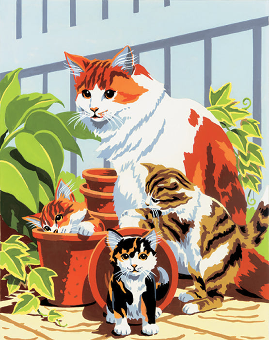 Painting by numbers - Cat & Kittens